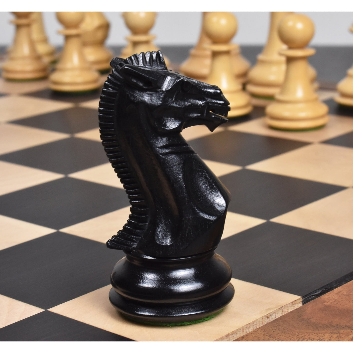 4.1" Traveller Staunton Luxury Chess Set - Chess Pieces Only-Triple Weighted Ebony Wood