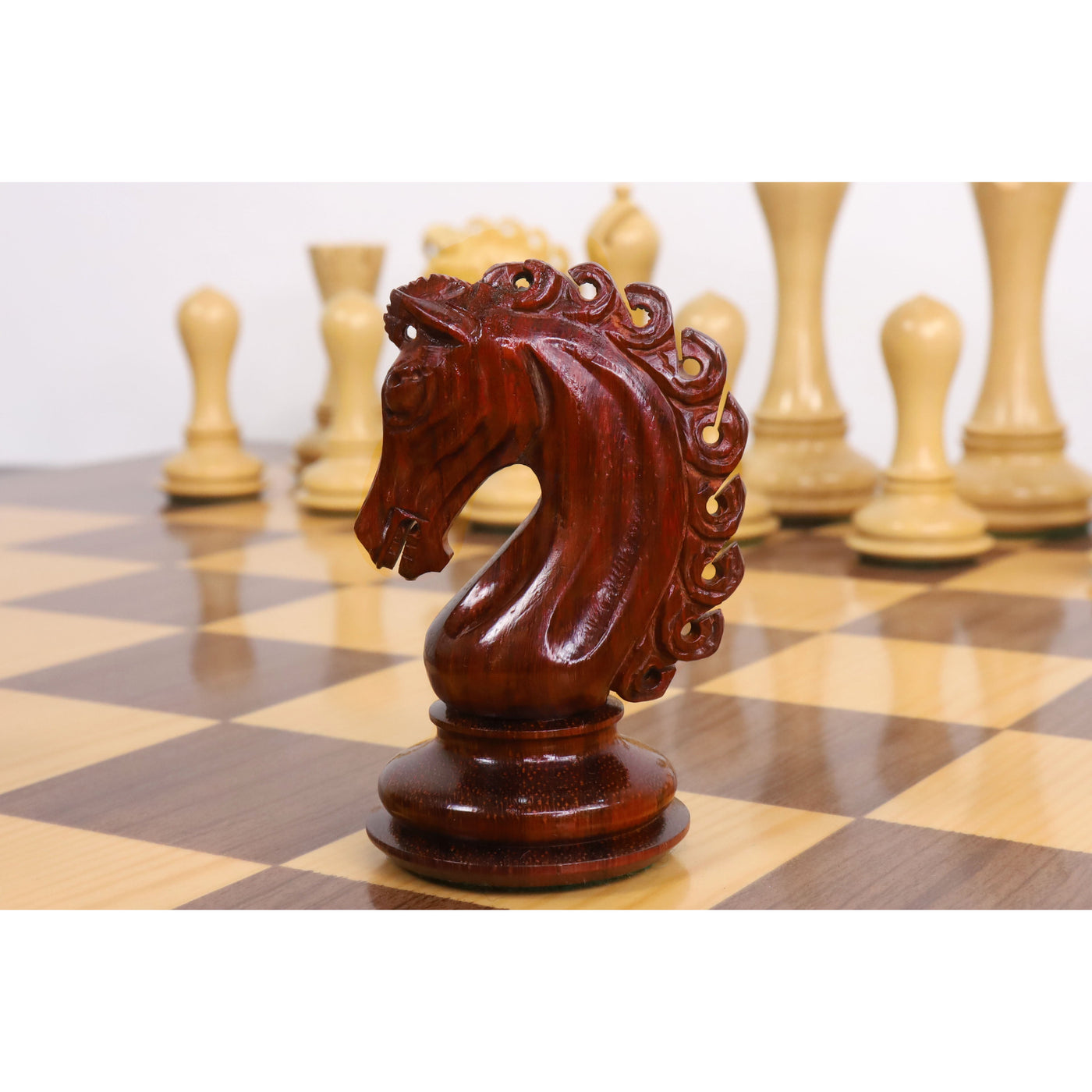 4.6" Avant Garde Luxury Staunton Chess Set - Chess Pieces Only - Bud Rosewood & Boxwood