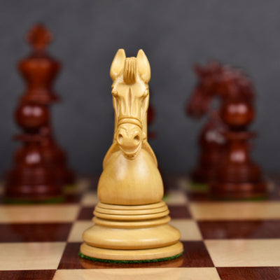 Slightly Imperfect 4.3" Napoleon Luxury Staunton Chess Set - Chess Pieces Only -Triple Weight Bud Rosewood