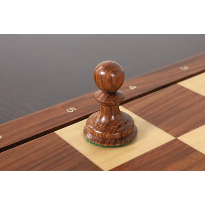 Slightly Imperfect 1933 Botvinnik Flohr-I Soviet Chess Set - Chess Pieces Only -Golden Rosewood- 3.6" King