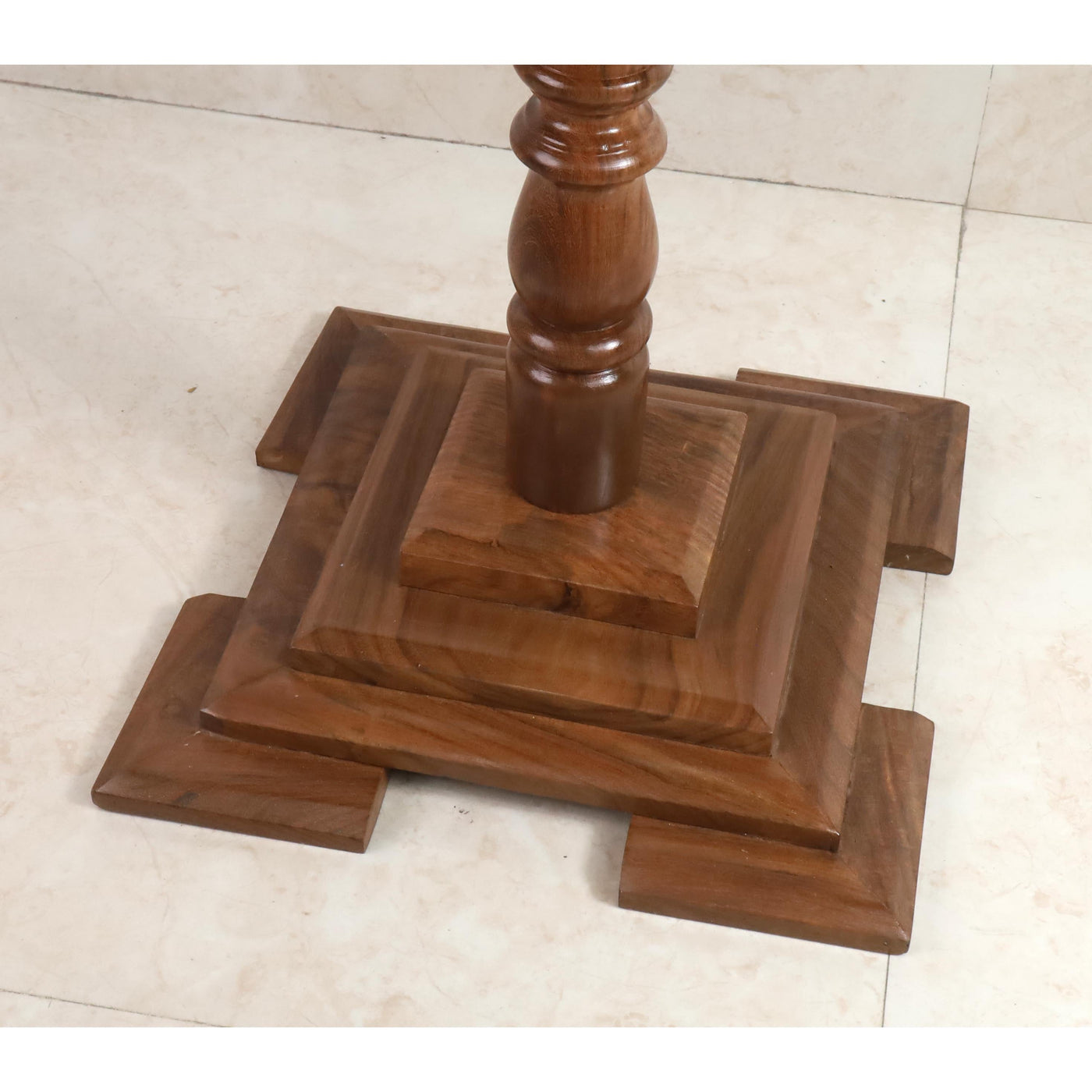 20" Wooden Chess Board Table with Staunton Chess Pieces -Golden Rosewood & Maple