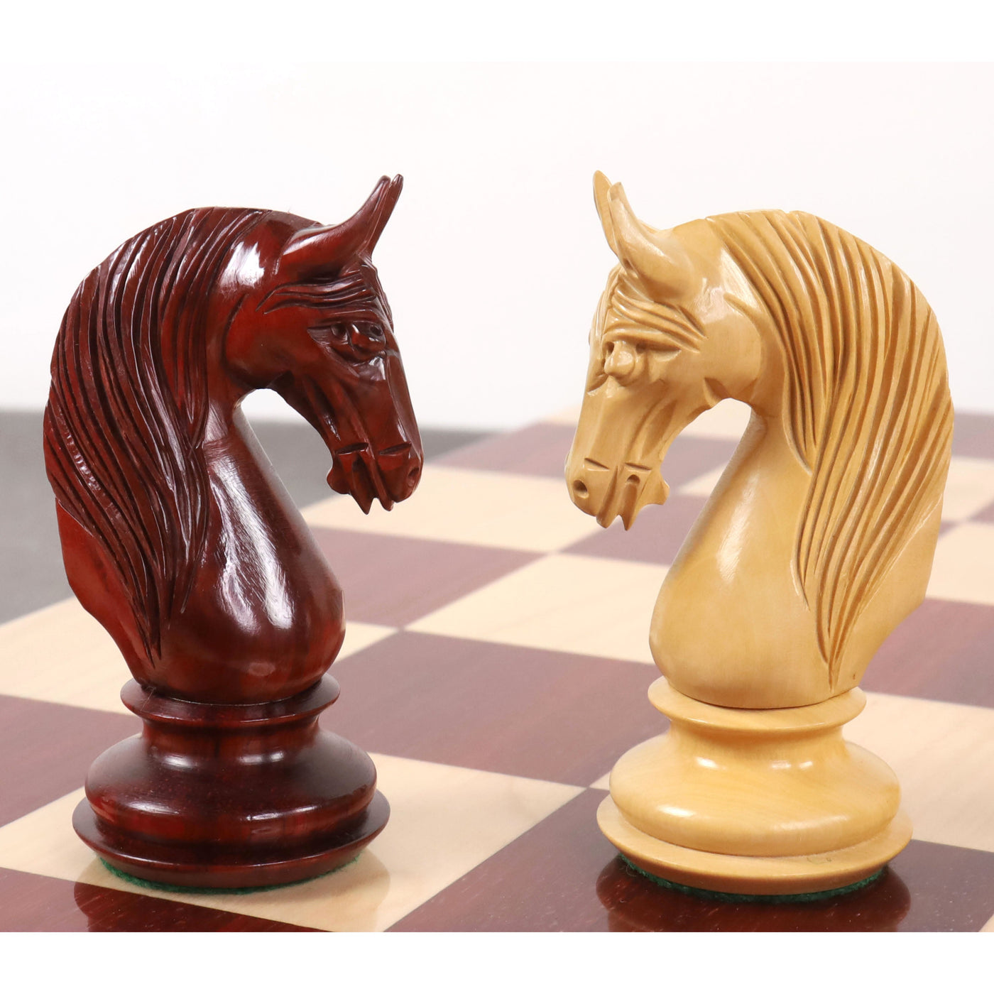 Combo of 4.6" Bath Luxury Staunton Chess Set - Pieces in Bud Rosewood with Board and Box