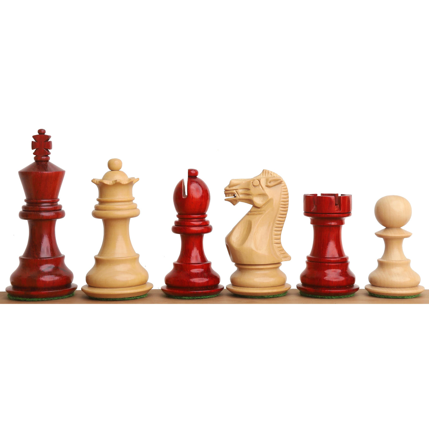 Slightly Imperfect 3.1" Pro Staunton Luxury Chess Set - Chess Pieces Only - Triple Weighted Bud Rose Wood