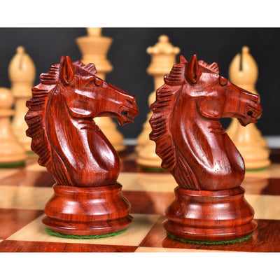 Combo of Exclusive Alban Staunton Chess Set - Pieces in Bud Rosewood with Board and Box