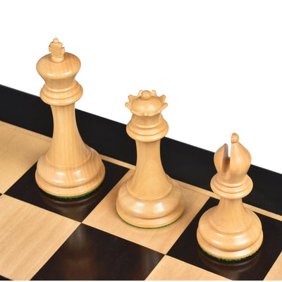 Slightly Imperfect Repro 2016 Sinquefield Staunton Chess Set - Chess Pieces Only - Ebony Wood - Triple Weight