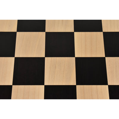 Combo of 4.6″ Rare Columbian Triple Weighted Ebony Wood Luxury Chess Pieces with 23" Ebony & Maple Wood Chessboard and Storage Box