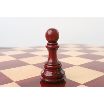 Slightly Imperfect Tilted Knight Luxury Staunton Chess Set - Chess Pieces Only - Bud Rosewood & Boxwood