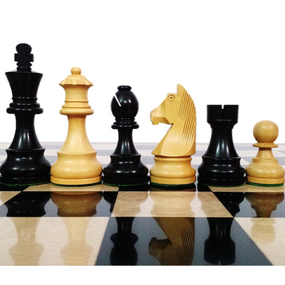 Slightly imperfect 3.9" Tournament Chess Set - Chess Pieces Only in Ebonised Weighted Wood