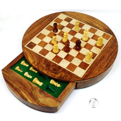 9 inch Round Magnetic Travel Chess set