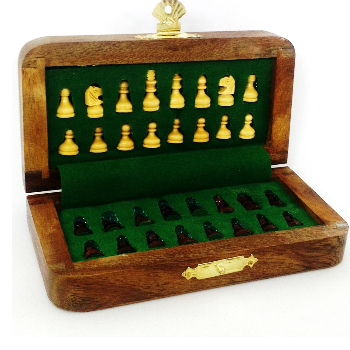 Golden Rosewood Wooden Inlaid Magnetic Chess set