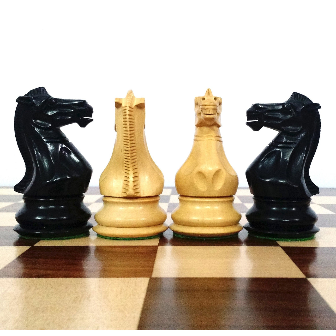 Slightly Imperfect 4.1" Pro Staunton Weighted Wooden Chess Set - Chess Pieces Only - Ebonised wood