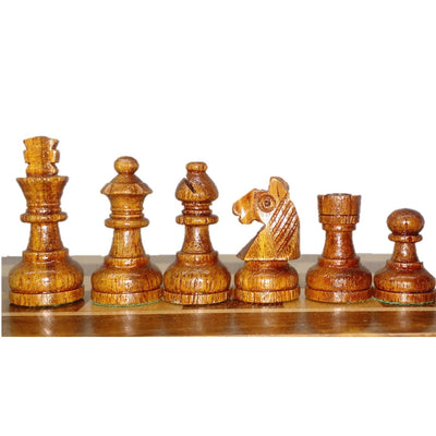 Wooden Magnetic Chess set of 7" - Foam Slotting for Chess Pieces