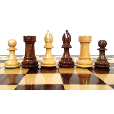 Slightly Imperfect 4.1" Pro Staunton Weighted Wooden Chess Set - Chess Pieces Only - Sheesham wood - 4 queens