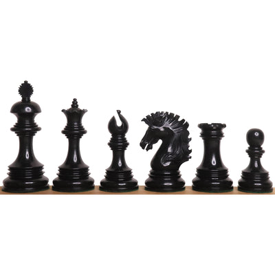 Alexandria Luxury Staunton Triple Weighted Ebony & Bud Rosewood Chess Pieces with 23" Bud Rosewood & Ebony Chess Board - Matt Finish and Leatherette Coffer Storage Box